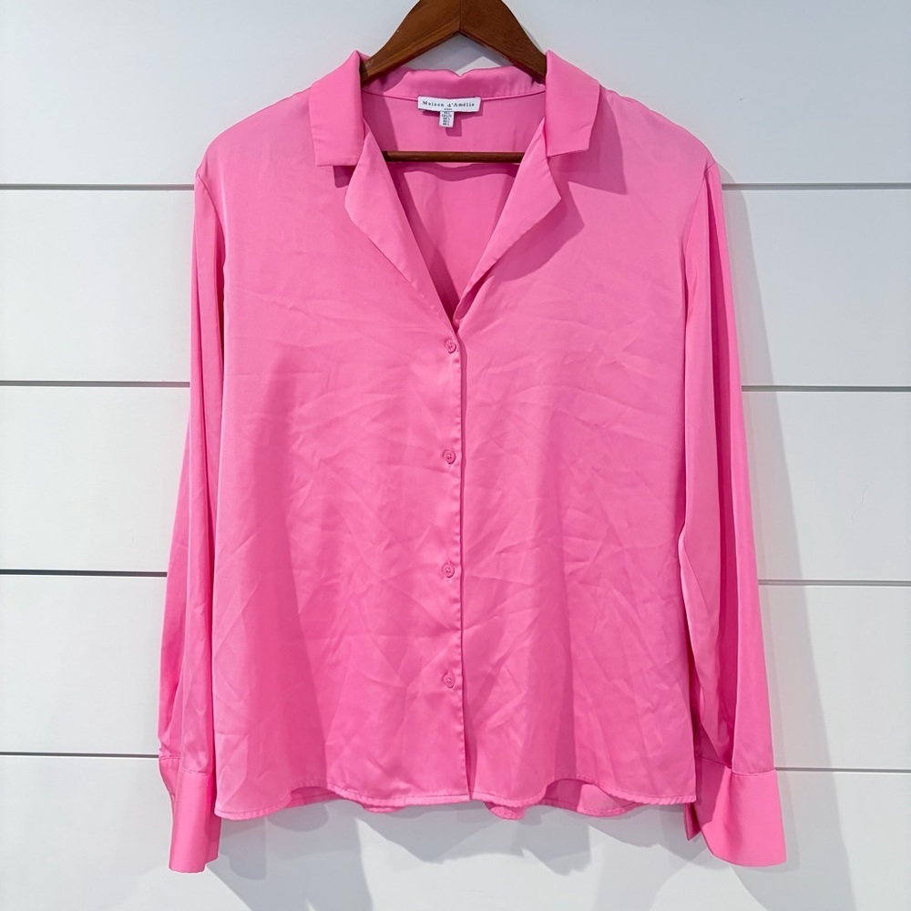 Maison d’Amélie Paris Pink Barbiecore Blouse Mobwife Capsule Elevated Chic